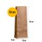 Крафт пакет с прямоугольным дном 12×8×33см, 50 г/м2 (бурый)