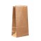 Крафт пакет с прямоугольным дном 12×8×25см, 50 г/м2 (бурый), с клеевым клапаном