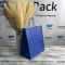 Крафт пакет с кручеными ручками, 24×14×28 (Ш×Г×В) см (синий)