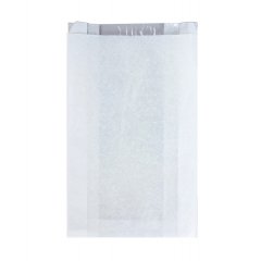 Крафт пакет с V-образным дном с окном 20(10)*6*34см, 40 г/м2 (белый) - фото 4