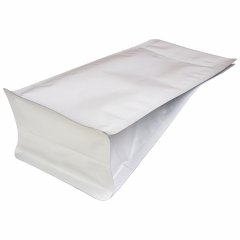 Пакет восьмишовный 11(+8)*25см, (белый матовый), с плоским дном, с отрывным замком - фото 2