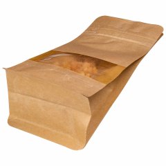 Пакет восьмишовный, 8(+6,5)*19см, (светлая бумага), 3 слоя, с отрывным замком, с окном 4см - фото 4