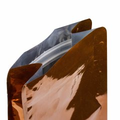 Пакет восьмишовный 15(+9)*34,5см, (светло-коричневый), с плоским дном, с отрывным замком - фото 4