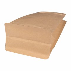 Пакет ДЛЯ КОФЕ восьмишовный 11(+8)*25см, (бурый), с плоским дном, с отрывным замком и клапаном дегазации - фото 5