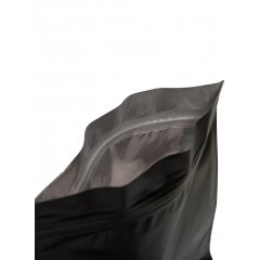 Пакет восьмишовный 20(+8)*24см, (черный матовый), с замком (обычным), с плоским дном - фото 4