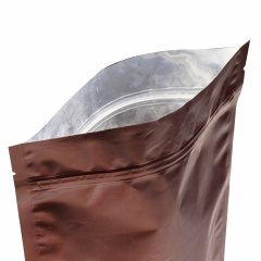 Пакет Дой-Пак 16*25(+4,5)мм, Металл/PET/БОПП (коричневый матовый) - фото 4