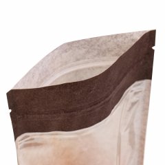 Пакет Дой-Пак 12*18,5(+3)см, Крафт (коричневый), с окном - фото 4