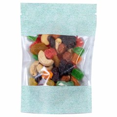Пакет Дой-Пак 10,5*15(+3)см, Крафт (морская волна), с окном 7см