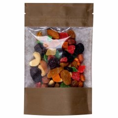 Пакет Дой-Пак 12*18,5(+3,5)см, Крафт (светло-коричневый), с окном 10см