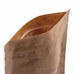 Пакет Дой-Пак бумажный 13*22,5(+3,5)см,  Крафт (бурый), с окном 7см снизу - фото 6