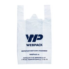 Пакет Майка 28см(+14)*50см, 20мкм, белый, WebРack