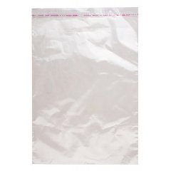 Полипропиленовые пакеты 20*26см(+5см), с клапаном и скотчем, 100 шт./уп.