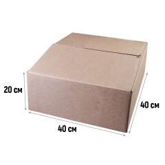 Гофрокороб 400*400*200мм, Т-23, бурый - фото 2