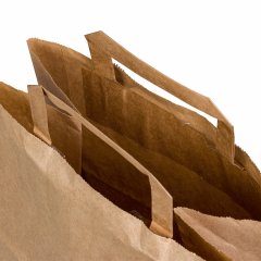 Крафт пакет с плоскими ручками, 24*14*28 (Ш*Г*В) см (бурый) - фото 6