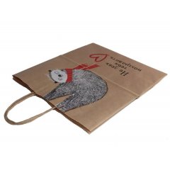 Крафт пакет с кручеными ручками, 25*22*12 (В*Ш*Г) см, 
