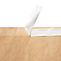 Крафт пакет с круглым окном 12*8*25 см, 70 г/м2 (крафт), с клеевым клапаном (2 слоя) - фото 2