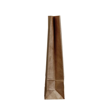 Крафт пакет с прямоугольным дном 12×8×33см, 50 г/м2 (бурый)