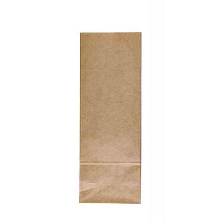Крафт пакет с прямоугольным дном 12×8×33см, 50 г/м2 (бурый)