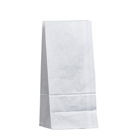 Крафт пакет с прямоугольным дном 12×8×25см, 65 г/м2 (белый)