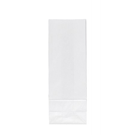 Крафт пакет с прямоугольным дном 120×80×330мм, 65 г/м2 (белый)