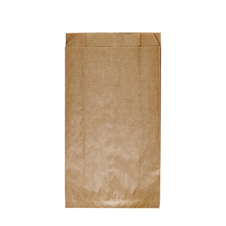 Крафт пакет с V-образным дном со складкой 14×6×25см, 40 г/м2 (бурый)