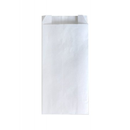 Крафт пакет с V-образным дном, жиростойкий 9×4×20,5см, 40 г/м2 (белый)