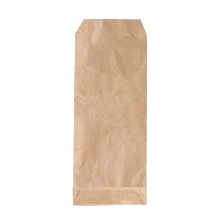 Крафт пакет с V-образным дном без складки 8×22см, 40 г/м2 (бурый), с клеевым клапаном