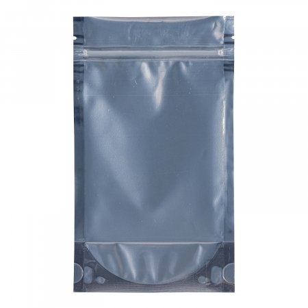 Пакет Дой-Пак 120×210(+40)мм, Металл/PET/БОПП (белый), с прозр. стенкой