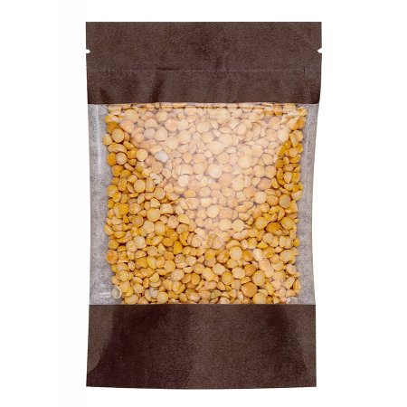 Пакет Дой-Пак 12×18,5(+3)см, Крафт (коричневый), с окном