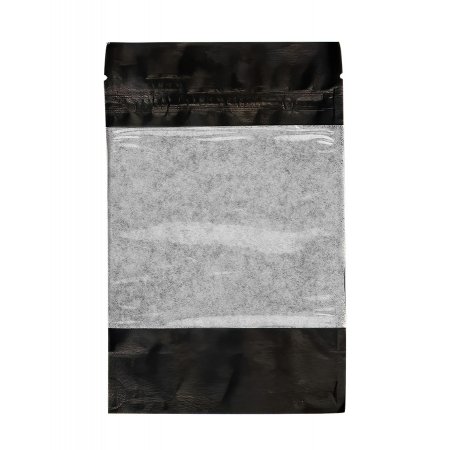 Пакет Дой-Пак 12×18,5(+3)см, Крафт (черный), с окном