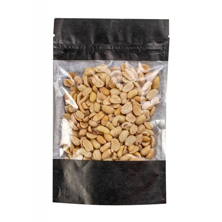 Пакет Дой-Пак 12×18,5(+3)см, Крафт (черный), с окном
