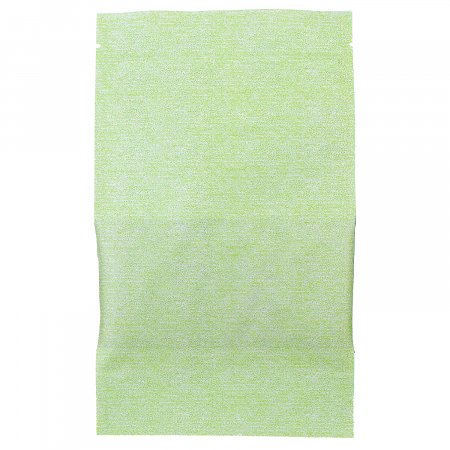 Пакет Дой-Пак 13,5×22,5(+3,5)см, Крафт (салатовая волна), с окном 7см