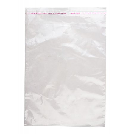 Полипропиленовые пакеты 15×20см(+5см), с клапаном и скотчем, 100 шт./уп.