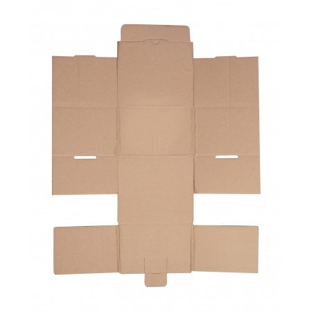 Самосборный короб, 125×113×85, (fefco 0470),  ТЕ-23, бурый