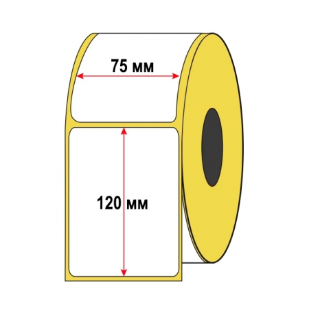 Термоэтикетка ЭКО 75×120мм, 300 шт. в ролике, для OZONA