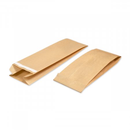 Крафт пакет с V-образным дном со складкой 10×6×30см, 40 г/м2 (бурый) с клеевым клапаном