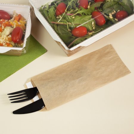 Крафт пакет с V-образным дном без складки 8×22см, 40 г/м2 (бурый), с клеевым клапаном