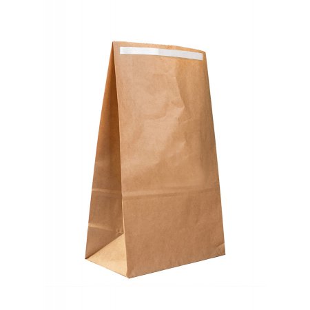 Крафт пакет с прямоугольным дном 24×14×40см, 50 г/м2 (бурый), с клеевым клапаном