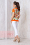 Блузка "Фемина" 3197 (Ярко-оранжевый/тюльпаны оранжевый)