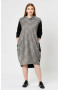 Платье "Лина" 52133 (Черный коричневый клетка)