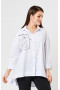 Блуза "Лина" 4198 (Белый принт)