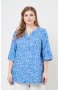 Блуза "Лина" 4235 (Домики голубой)