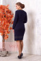 Платье женское 2089 Фемина (Темно-синий/антрацит/красный мак)