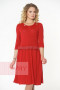 Платье женское 182-2324 Фемина (Красный/металнить сильвер)