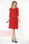 Платье женское 182-2324 Фемина (Красный/металнить сильвер)