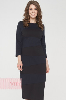 Платье женское 182-3440 Фемина (Темно-синий/черный)