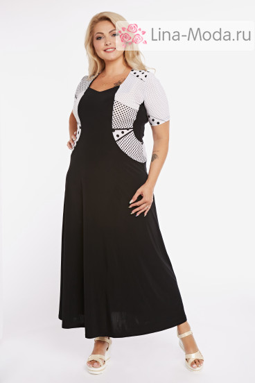 Платье "Каролина" Sparada (Чёрно-белый)