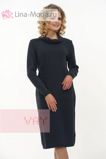 Платье женское 2278 Фемина (Темно-синий)