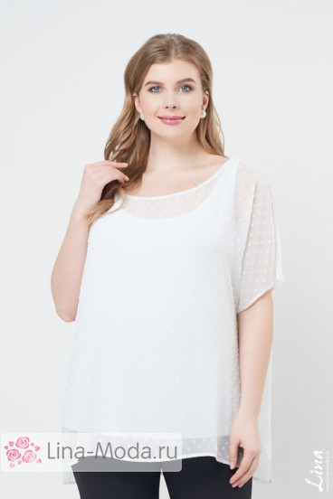 Блуза "Лина" 1132 (Белый)