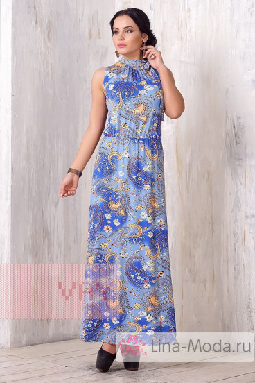 Платье женское 3181 Фемина (Огурцы голубой)